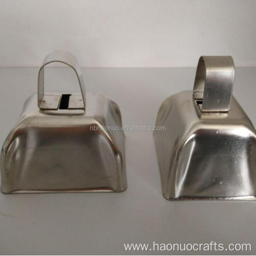 Wholesale Logo Printed Plastic Handle Metal Cow Bell